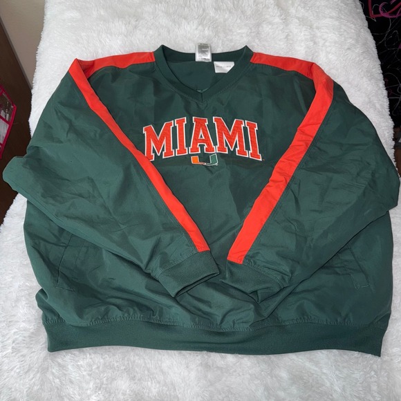 Knights Apparel Miami Hurricanes Pullover Jacket Windbreaker Mens 2XL - Picture 1 of 5